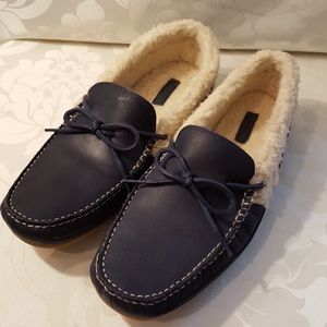Cole Haan Men's Blue Leather Slippers Sz 9 1/2